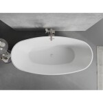 MEXEN/S - Lira volně stojící vana vzor 170 x 80, bílá, sifon a přepad nikl kartáčovaný 52831708000-97