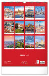 Kalendář 2025 nástěnný: Praha, 33 46 cm