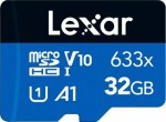 Lexar High-Performance 633x microSDHC 32 GB / UHS-I V10 / U1 / Class 10 / rychlost čtení 100MBs / zápis 20MBs (LMS0633032G-BNNNG)