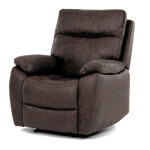 TV a relaxační křeslo s elektrickým ovládáním, potah hnědá látka v dekoru vintage, 1 motor 240V