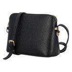 Basic kožená crossbody kabelka Carlota, černá/zlatá