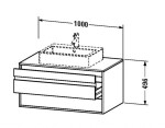 DURAVIT - Ketho Umyvadlová skříňka 50x100x55 cm, 2 zásuvky, lesklá bílá KT665502222