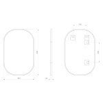 SAPHO - CONA SLIM zrcadlo v rámu 40x60cm, černá NC245