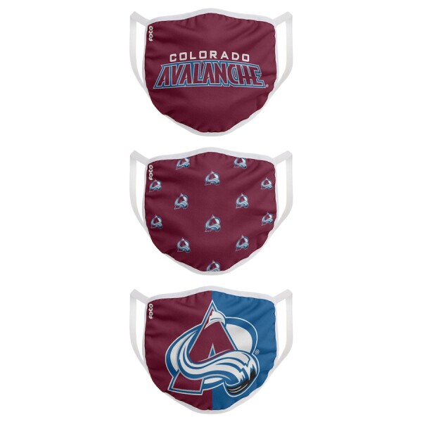 Roušky Colorado Avalanche NHL FOCO - set 3 kusy EU Velikost: dospělá velikost