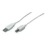 LogiLink CU0007 šedá / USB kabel / USB-A (M) - USB-B (M) / 1,8 m (CU0007)