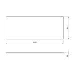 SAPHO - CIRASA deska Rockstone 119,6x1,2x47cm, bílá mat CRR119-0101