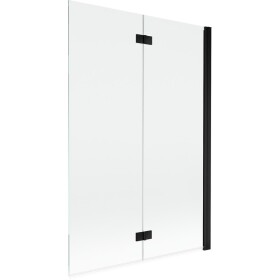 MEXEN - MIST vanová zástěna 120x150 cm 6mm 2-s, černá, čirá, pravá 8A9-120-002-70-00-P