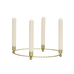 MADAM STOLTZ Adventní svícen Antique Brass Ø 32 cm, zlatá barva, kov