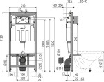 ALCADRAIN Sádromodul - předstěnový instalační systém s bílým tlačítkem M1710 + WC bez oplachového kruhu Edge + SEDÁTKO AM101/1120 M1710 EG1