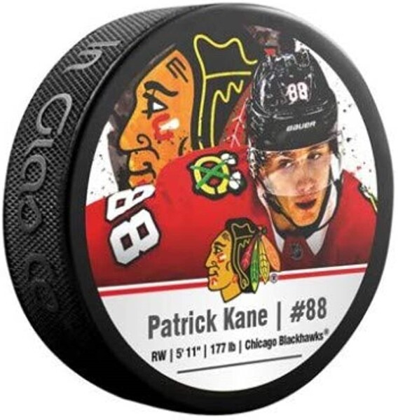 Inglasco / Sherwood Puk Chicago Blackhawks Patrick Kane #88 NHLPA