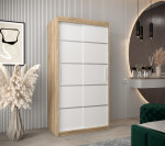 Šatní skříň Abi V1 Barva korpusu: Černá, Rozměry: 120 cm, Dveře: Dub artisan