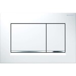 GEBERIT - Duofix Set předstěnové instalace, klozetu a sedátka Villeroy Boch, tlačítka Sigma30, DirectFlush, SoftClose, CeramicPlus, bílá/lesklý chrom SANI11CK3116