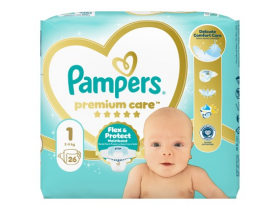 Pampers Premium Care, vel. 1, 26 ks