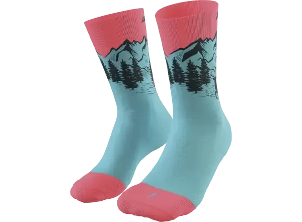 Dynafit Stay Fast Sk modrá růžová - Dynafit Stay Fast sportovní ponožky Marine Blue vel. 35-38