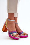 Dámské sandály na podpatku D&A CR920 Multikolor 37