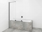 Vanová zástěna SAT Walk-In Xmotion 150x117,5 cm černá SATWIXMVZ150C SATWIXMVZ150C