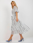 Dámské šaty LK SK 508963 1.38 Bílá s černou - Lakerta bílá-černá L/XL
