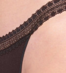 Dámská tanga GO Ribbed R Tanga C2P - BLACK - černé 0004 - SLOGGI BLACK M