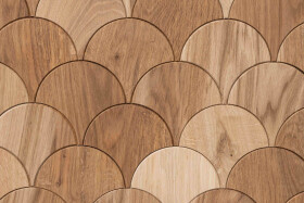 Dekorativní saunový obklad FISH SCALE, dub CEMW64L