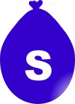 Balónek písmeno S modré balonky.cz Balónek písmeno S modré balonky.cz