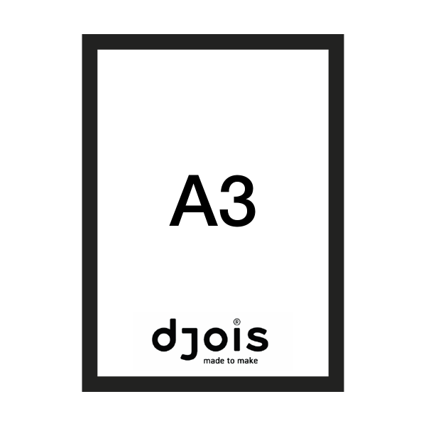 Djois Magneto LEAN, A3, černý, 10 ks