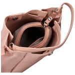 Módní dámská koženková kabelka na rameno Aminta, růžová