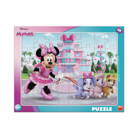 Puzzle deskové Minie s pejsky 40 dílků - Dino