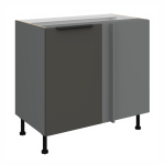 Spodní rohová skříňka Aria ANT 105 ND 1F BB Barva korpusu: Antracit, Barva dvířek: SA - Aquamarine AFM