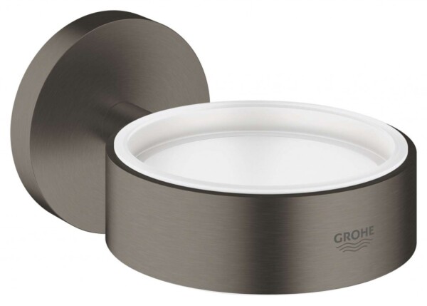GROHE - Essentials Držák skleničky/mýdelníku, kartáčovaný tmavý grafit 40369AL1