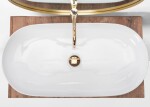 Erga Paola, umyvadlo na desku 800x400x135 mm, bílá lesklá, ERG-V03-9487E-WH