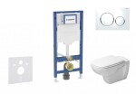 GEBERIT - Duofix Set předstěnové instalace, klozetu D-Code a sedátka softclose, tlačítko Sigma20, bílá/lesklý chrom SANI11CP3103