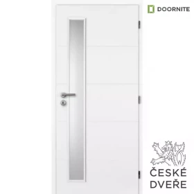 Interiérové dveře Quatro Vertika Sklo Bílé 80P