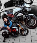Mamido Dětská elektrická motorka Aprilia černá