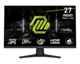 27" MSI MAG 274QFDE černá / WQHD / IPS / 16:9 / 0.5ms / 1000:1 / 250cd-m2 / HDMI+DP / VESA (9S6-3CE41H-010)