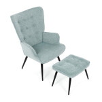 Relaxační křeslo, modrá, sametová látka, AK-303 BLUE2