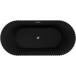 MEXEN/S - Paola volně stojící vana reliéf 170 x 80, černá mat, sifon a přepad chrom 52721708071-01