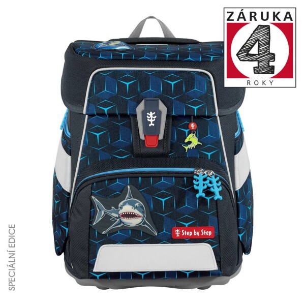 Školní aktovka Step by Step SPACE SHINE, Shark Dexter - 5 dílný set, AGR certifikát