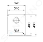 FRANKE - Aton Dřez ANX 110-34, 370x430 mm, nerez 122.0204.647