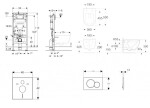 GEBERIT - Duofix Set předstěnové instalace, klozetu Oudee a sedátka softclose, tlačítko Sigma01, alpská bílá SANI11CA3100B