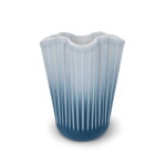 KÄHLER Keramická váza Hammershøi Unfold Blue 16,5 cm, modrá barva, keramika