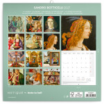 Nástěnný kalendář poznámkový 2027 Notique Sandro Botticelli, 30 x 30 cm