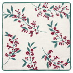 GREEN GATE Vyšívaný povlak na polštář Julani White 50 × 50 cm, zelená barva, textil