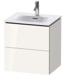 DURAVIT - L-Cube Umyvadlová skříňka 55x52x42 cm, 2 zásuvky, lesklá bílá LC630402222