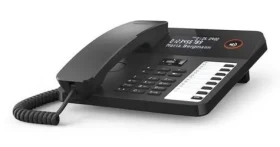 Gigaset DESK 600 černá / Drátový telefon / LCD displej / Handsfree / Telefonní seznam 100 čísel (S30350-H224-B101)