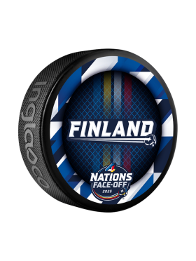 Inglasco / Sherwood Puk 4 Nations Face-Off Team Finland Souvenir Collectors Puck