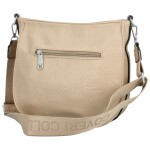 Trendy dámská koženková crossbody kabelka Candelis, béžová