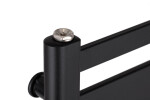 CERANO - Koupelnový radiátor Marco - boční připojení - 698W - černá matná - 920x550 mm LIV-WP-8-55