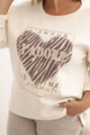 Dámská mikina Plus Size s kapucí a potiskem, grafitová UNI