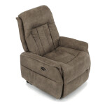 Polohovací křeslo, elektrické zabudované ovládání, hnědá, látka vintage, TV-Q8575 BR3