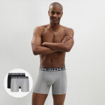 Pánské sportovní boxerky 2 ks DIM 3D LONG BOXER 2x - DIM - šedá XXL model 17170245